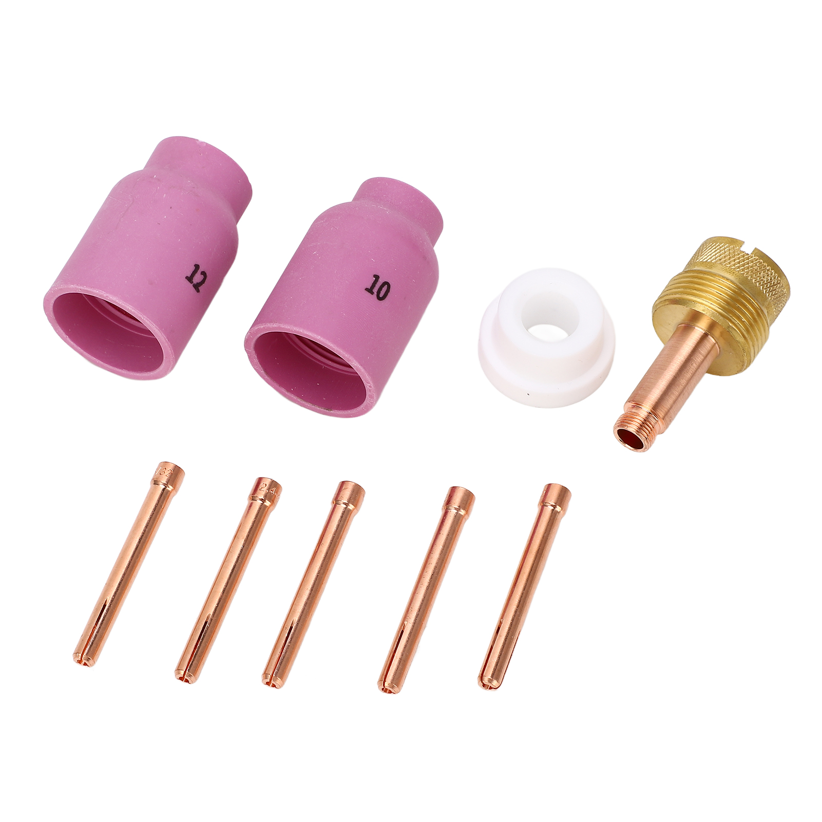 Set Aus 9 Teilen Tig-brennerkragen + Gehäuse Aus Kupfer-ptfe, Schweißzubehör Für Wp 17 18 26, Düsen- Und Elektrodenhalterklemme.