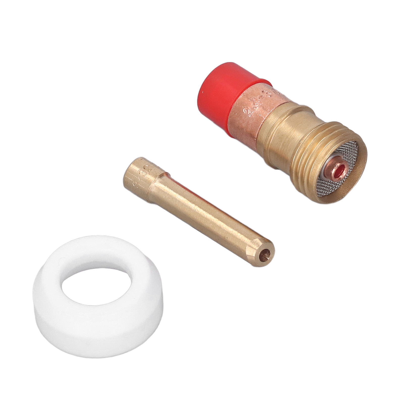 Ptfe-frontkappe Für Wp17-wig-brenner, Gaslinsen- Und Klemmen-ersatzset, Wig-schweißzubehör, Hitzebeständige Düsenabdeckung, Wp17-brenner-kompatibles Set.
