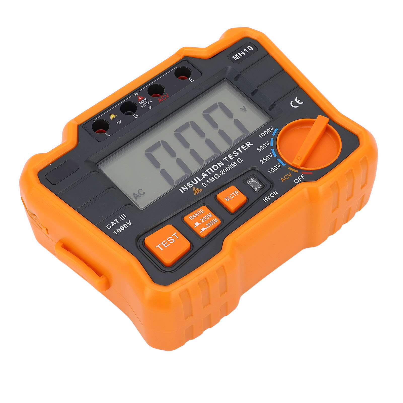 Digitales Isolationswiderstandsmessgerät, Megohmmeter Mit Lcd-bildschirm, 1999 Zählwerte, Präzise Messung Für Elektriker