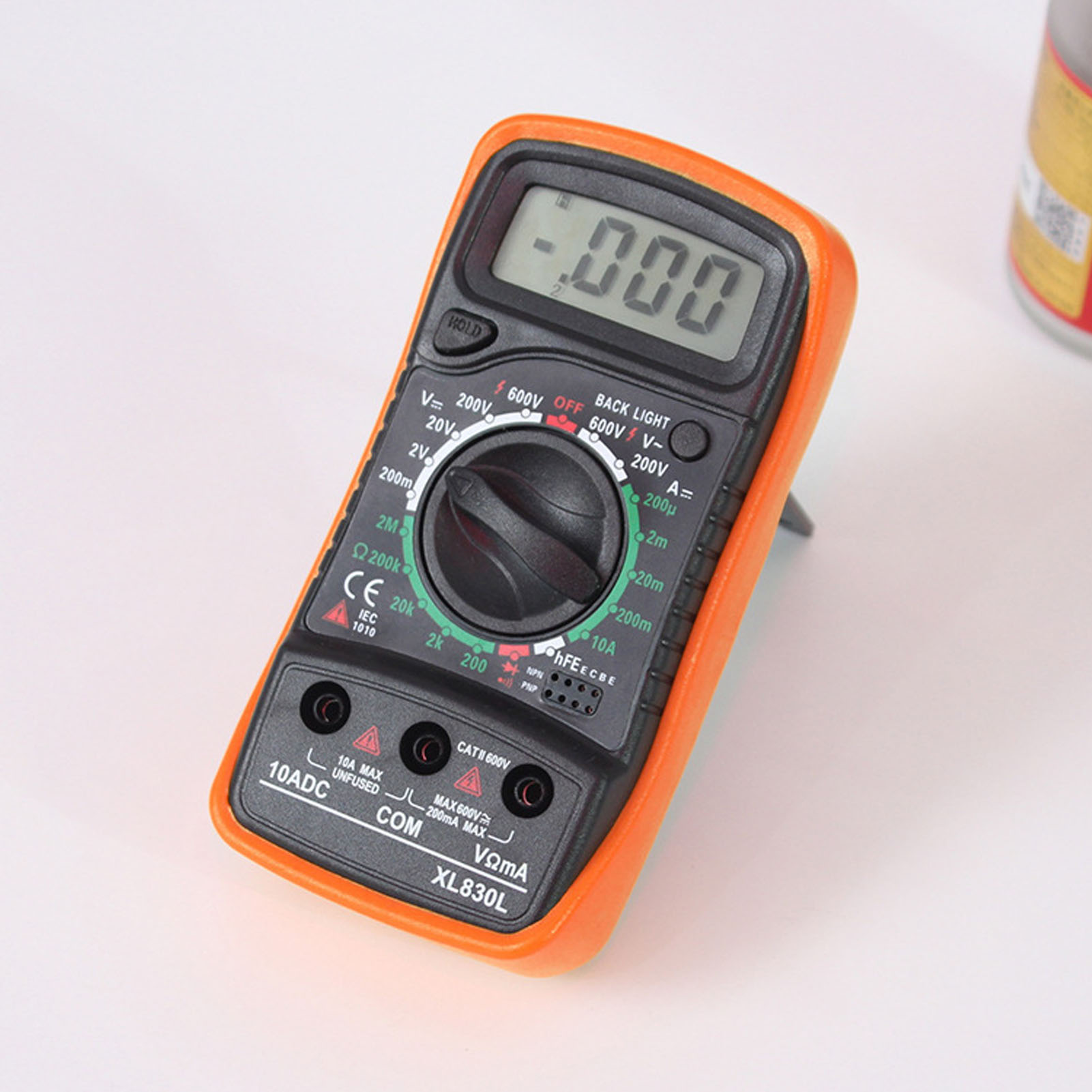 Digitales Multimeter Mit Digitalanzeige, Tragbares Präzisionsmessgerät Mit Blauer Hintergrundbeleuchtung, Misst Spannung Und Stromstärke