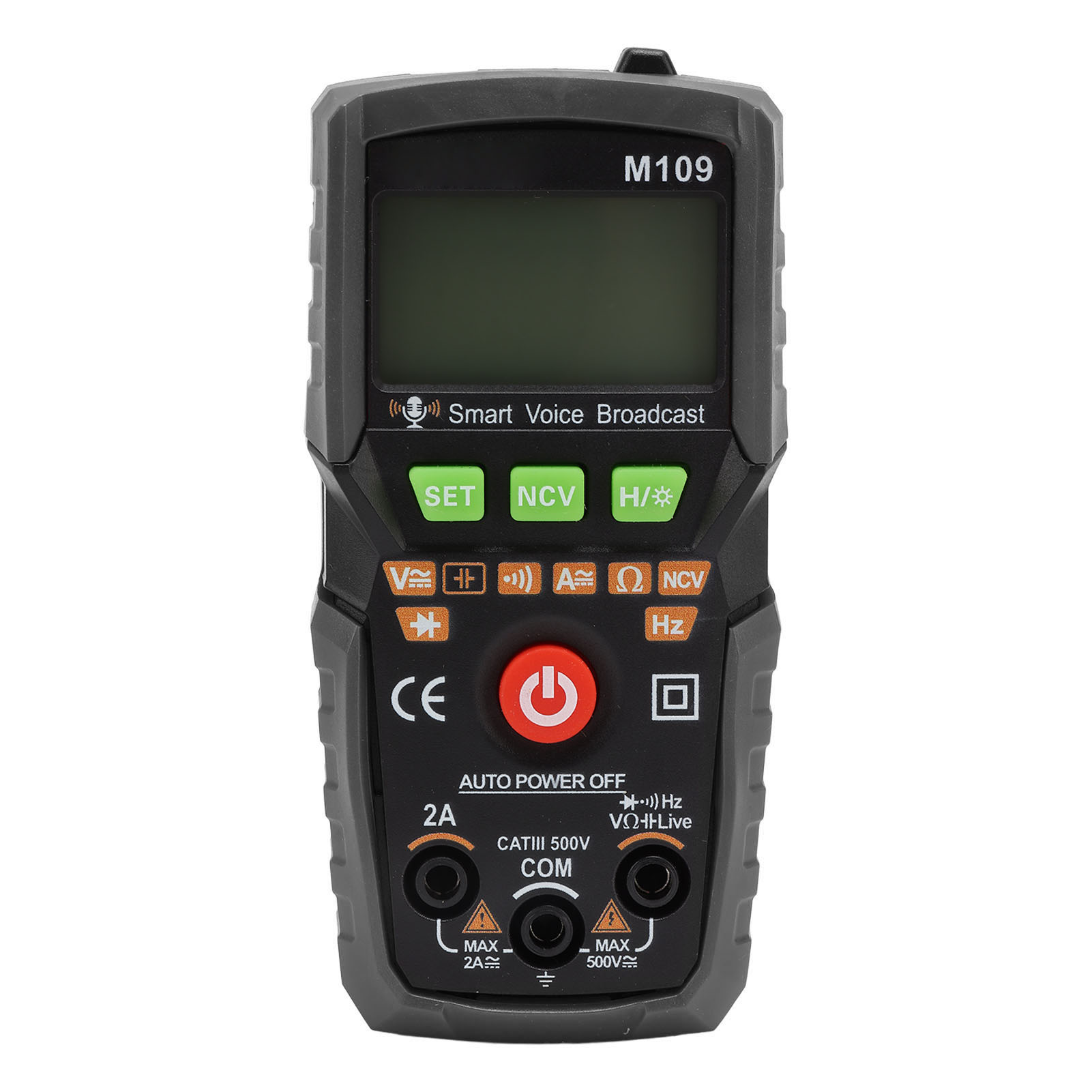 Digitales Multimeter Mit Englischen Sprachansagen, Taschenlampe, Hintergrundbeleuchtetem Display, Tragbarer Automatischer Ncv-funktion, Ac/dc-voltmeter Und Amperemeter, Schwarz