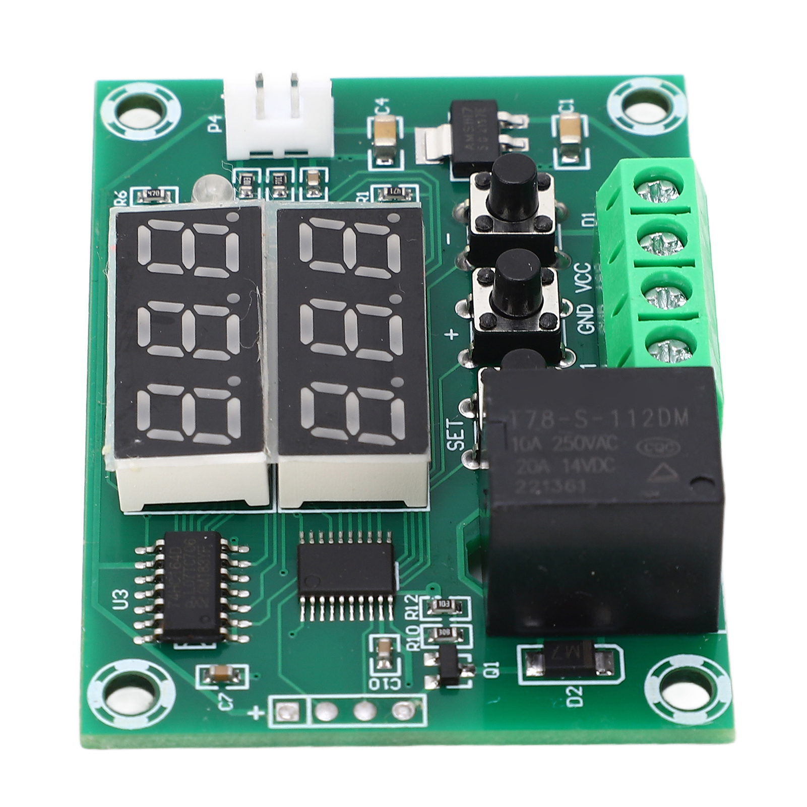 Digitales Thermostat Mit Zwei Displays, Dc12v Temperaturreglermodul, Regelschalter Mit Led-anzeige, Präzise 12v Steuereinheit.