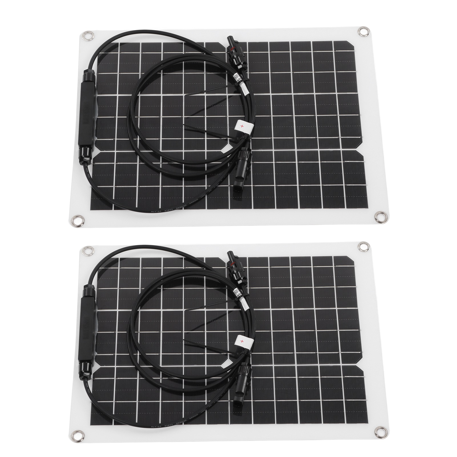Flexibles 2x15w Monokristallines Silizium-solarpanel, Wasserdichtes Ladeset Mit Verpolungsschutz Für Camping, Van Und Boot