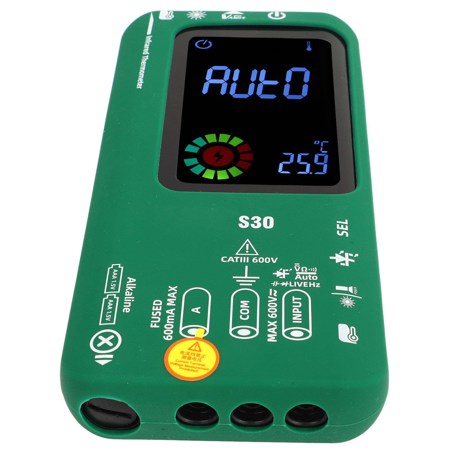 Digitales Multimeter Mit Farb-lcd-bildschirm, Hochpräzisem Infrarot-thermometer Und Schaltungsanalysator Für Die Kfz-werkstatt