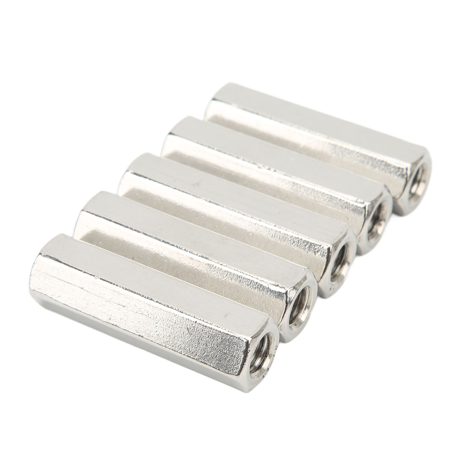 Sechskant-hülsenmutter M10 Aus Silberfarbenem Edelstahl, 5er-pack, Rostbeständig, 6-eckig, Befestigungssatz Für Wartung Und Reparatur.