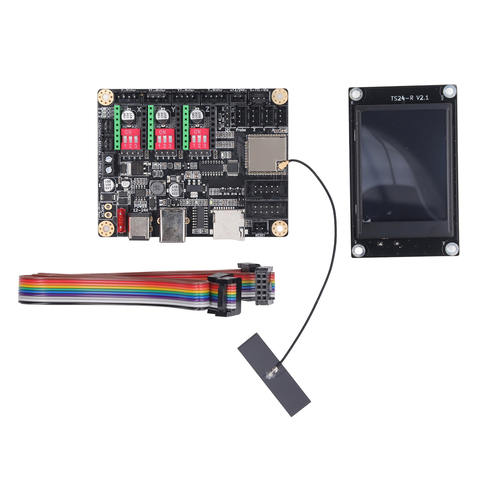 Mks Dlc32 V2.1 32-bit-lasergravierer-motherboard, Cnc-steuerung Mit Wlan, 2,4-zoll-touchscreen, 12–24-v-gleichstromnetzteil