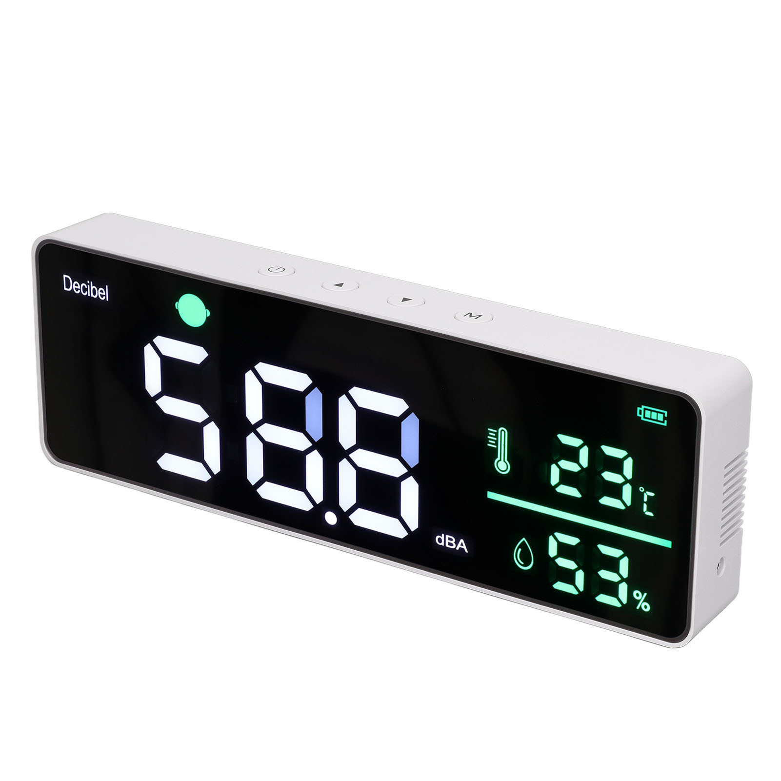 Wandthermometer Mit Großem 11-zoll-led-display Zur Messung Von Schallpegel, Temperatur Und Luftfeuchtigkeit Für Klassenzimmer