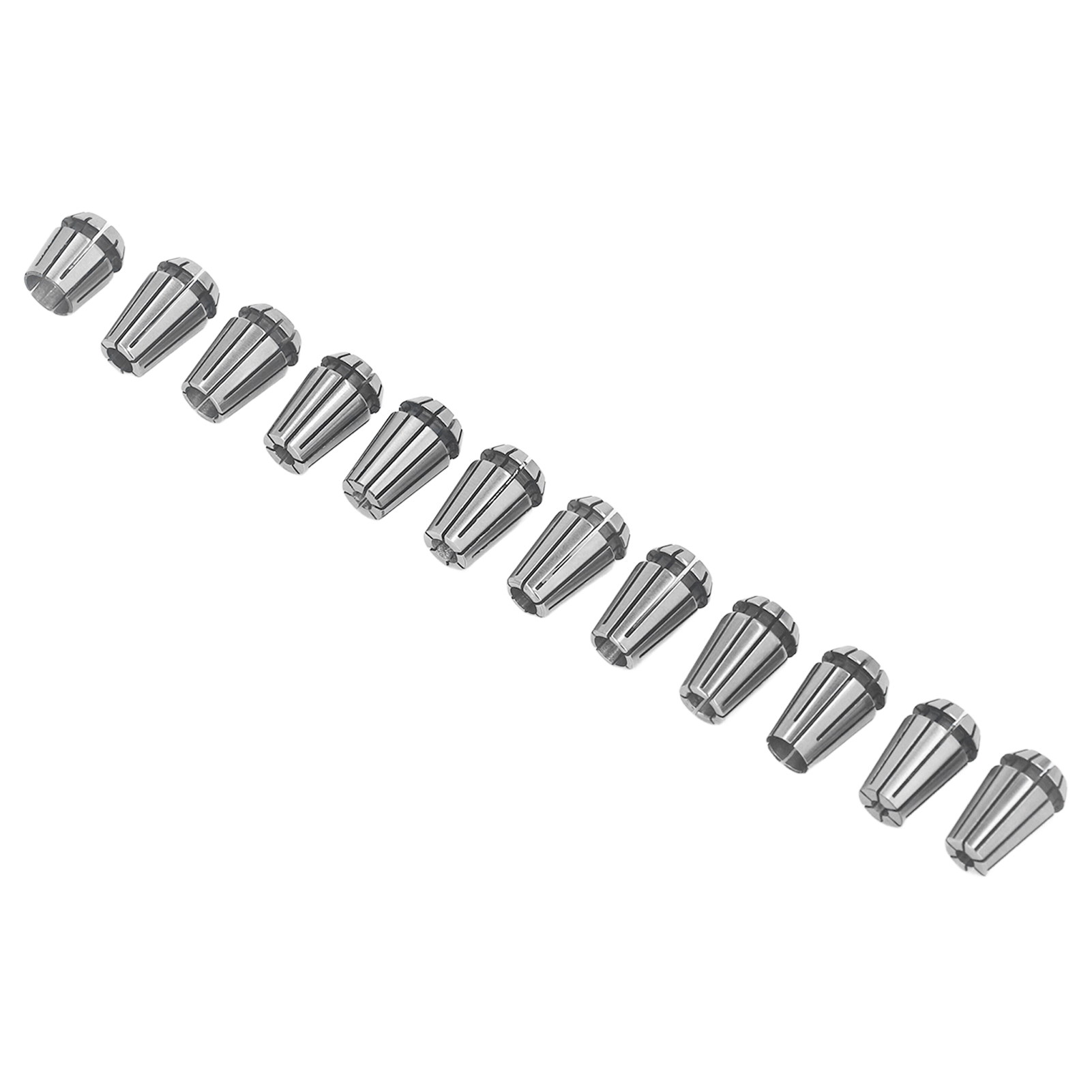 Satz Mit 12 Hochpräzisen Er11-spannzangen, Federbelastetes Spannfutter Für Cnc-drehmaschinenspindeln Und Graviermaschinen, Bearbeitungszubehör.
