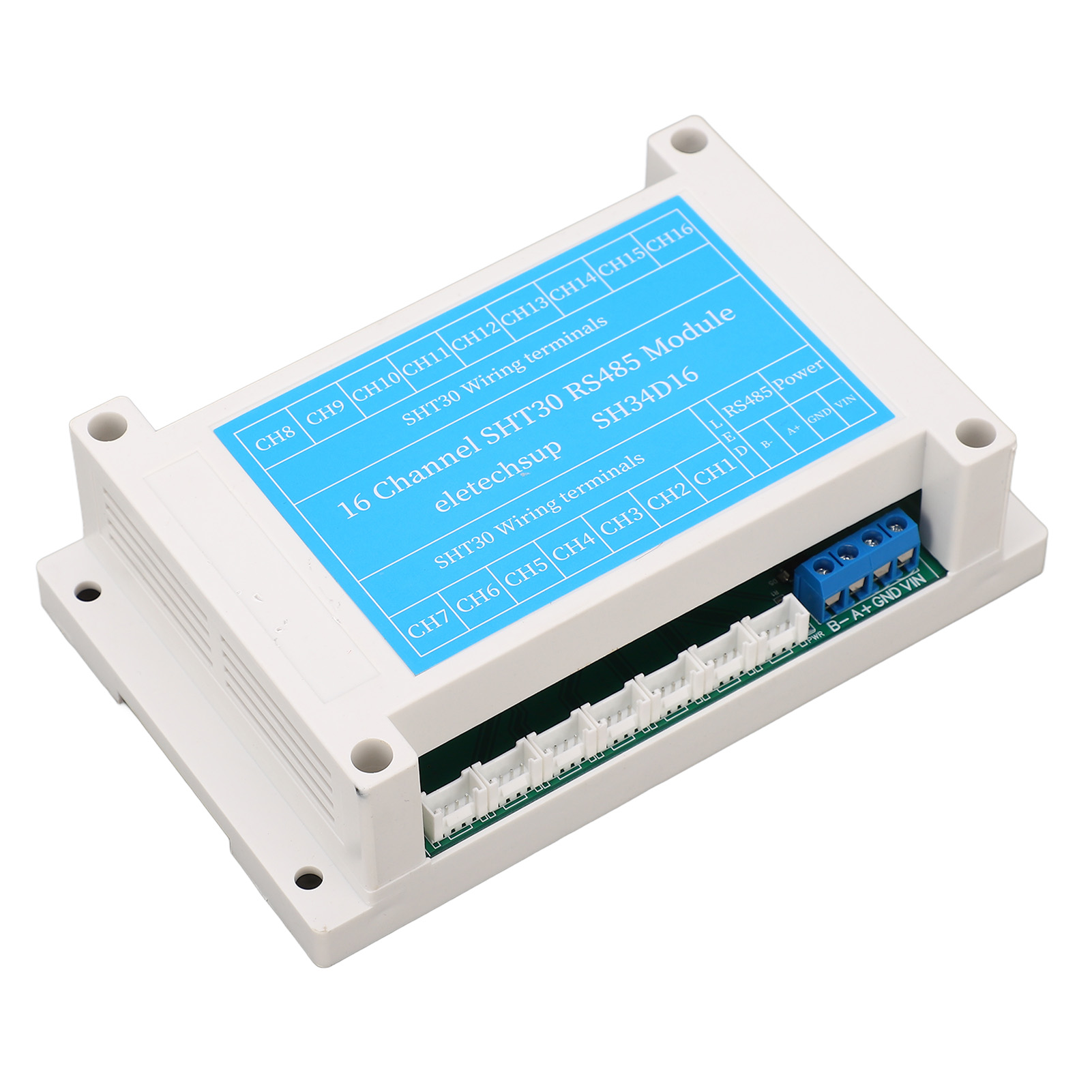 16-kanal-rs485-temperatur- Und Feuchtigkeitserfassungsmodul, Dc 8-30v Sensorsteuerplatine, Industrielle Regelung