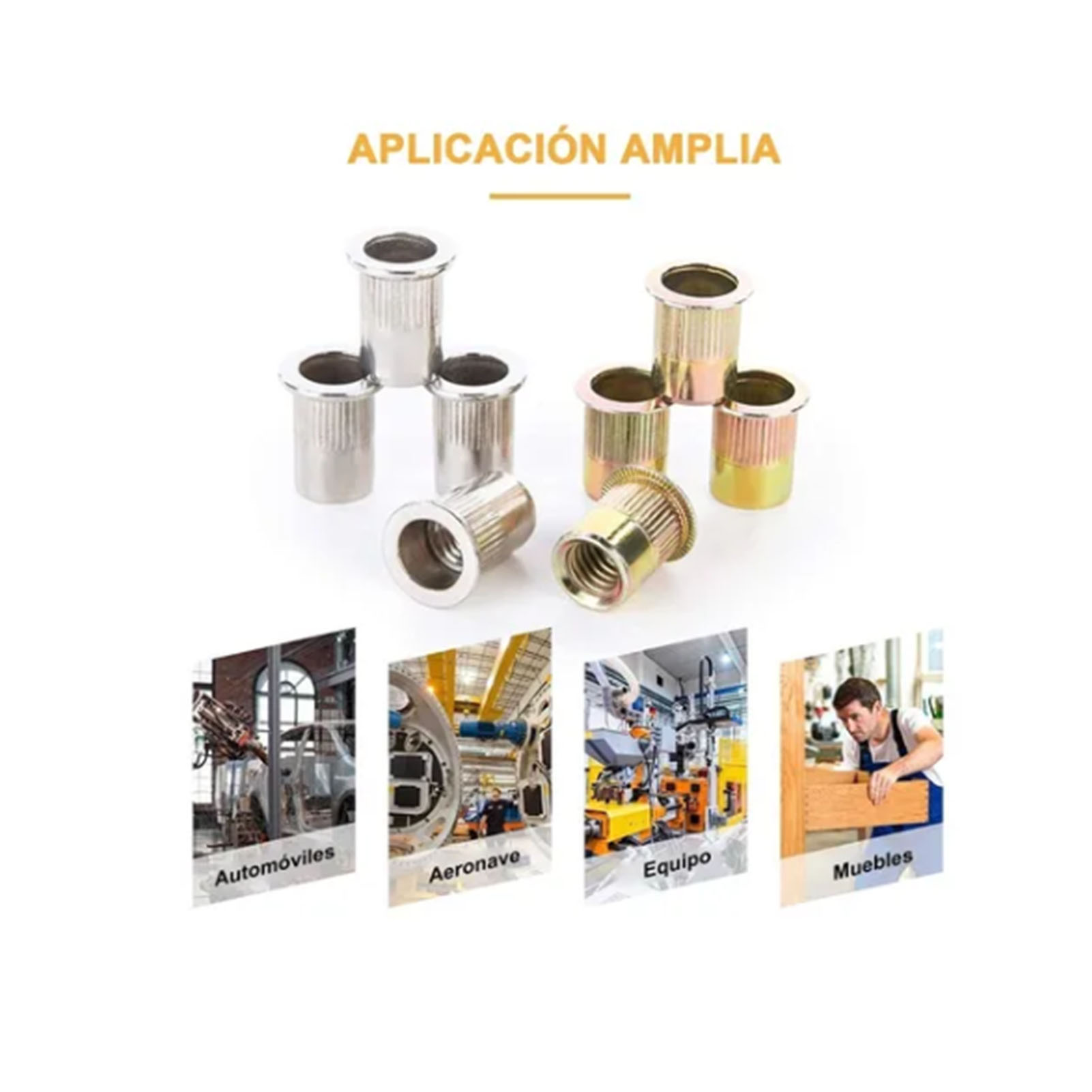 Satz Von 300 Genieteten Muttern M3 M4 M5 M6 M8 M10, Flachkopf-gewindeeinsätze Aus Aluminium Und Verzinktem Stahl, Mehrzweck-industrieschrauben.
