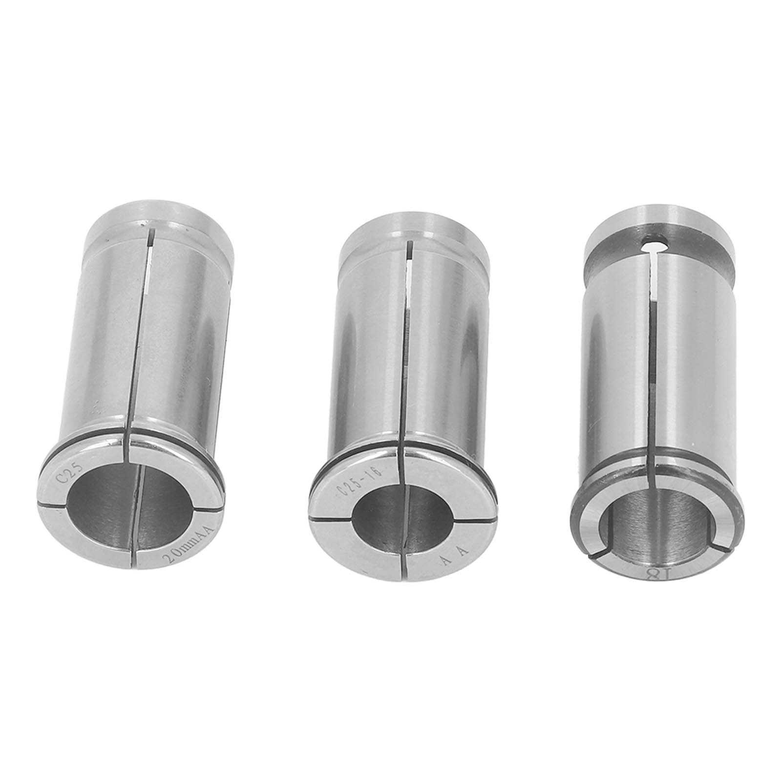 Spannzangenfutter Aus C25-hochkohlenstoffstahl, 3er-set Spannzangen 16/18/20 Mm, Gerader Schaft, Zum Bohren Und Gravieren