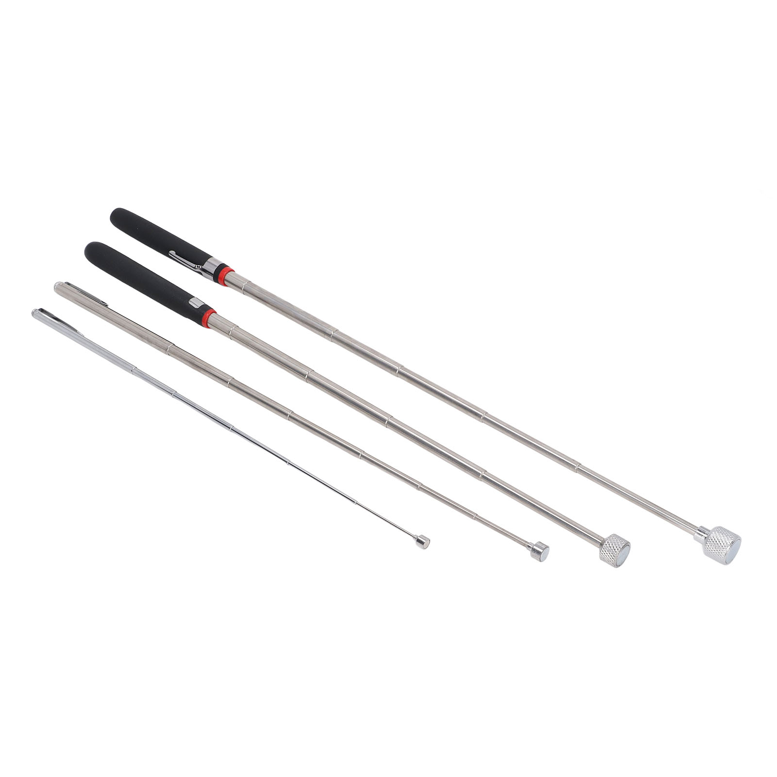 Set Mit 4 Teleskopierbaren Magnetstangen (1,5 Lb, 3 Lb, 10 Lb, 15 Lb), Leistungsstark, Stoßfest, Flexibles Bergungswerkzeug