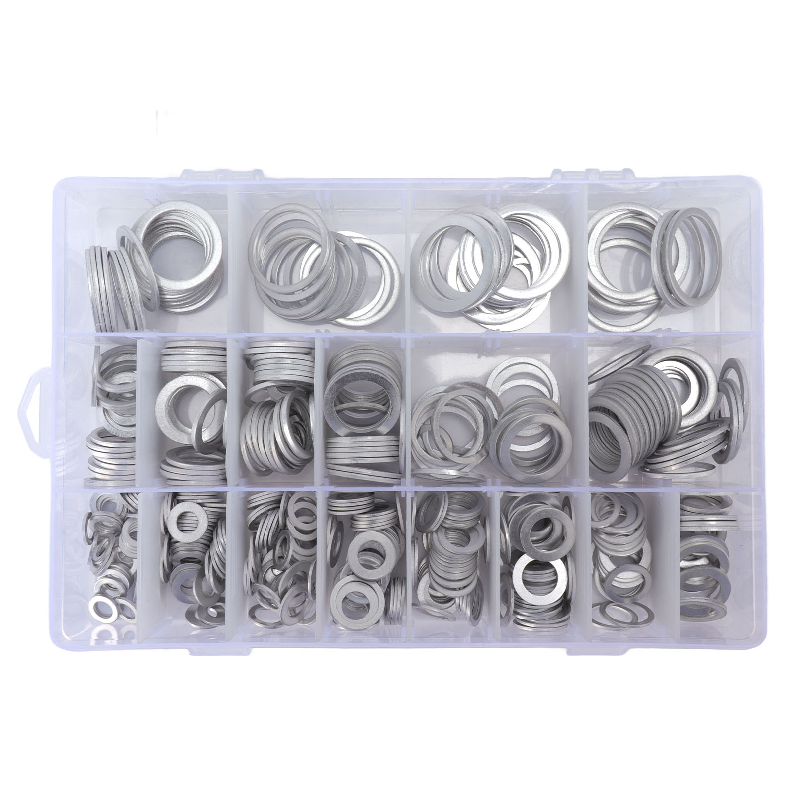 Flache Unterlegscheiben Aus Aluminiumlegierung, 470-teiliges Set, Runde Flachdichtungen Für Automobile Und Wasserhähne, Sortiment An Dichtscheiben.