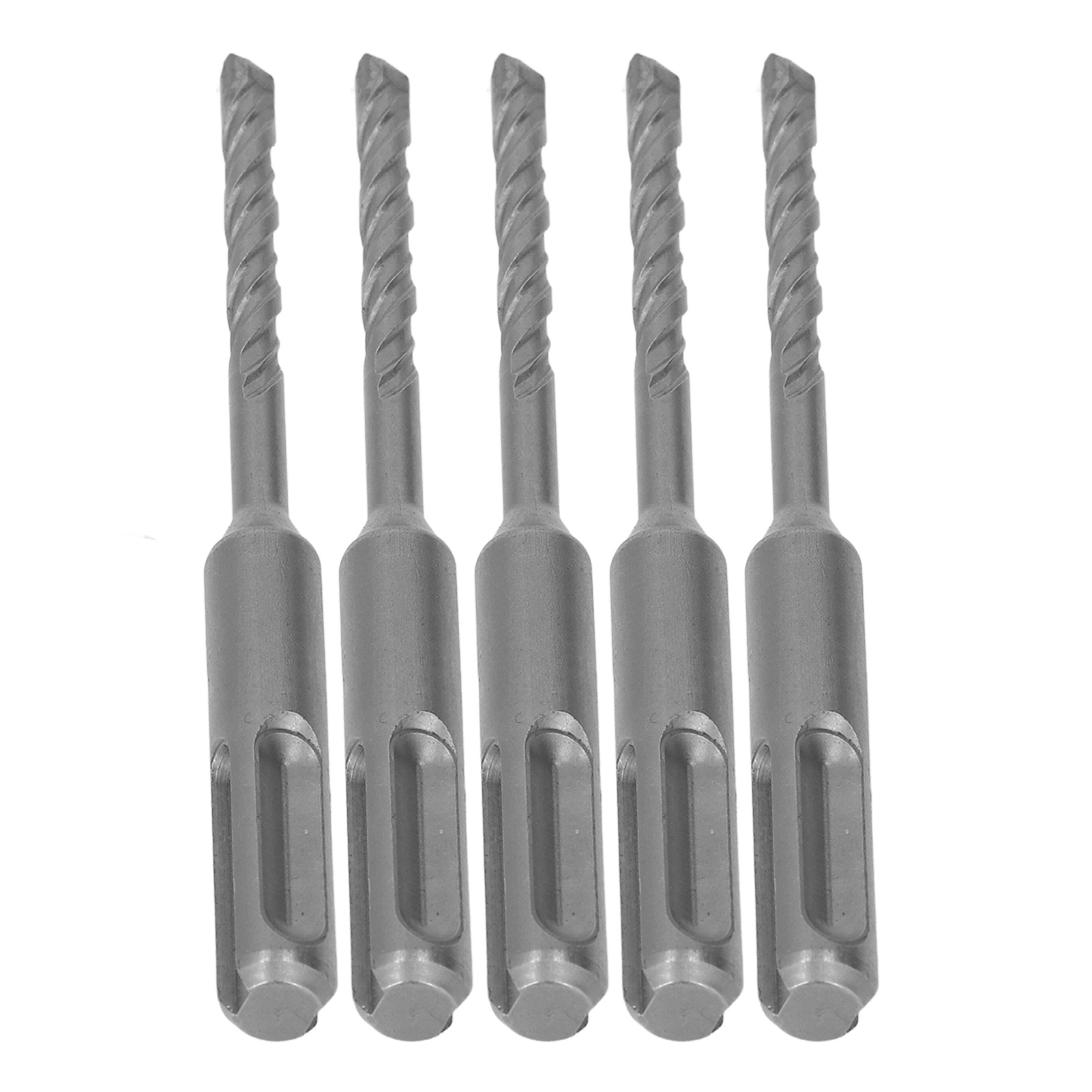 5-teiliger Meißelbohrer Für Beton, Hartmetall, 2-schneidige Spirale, Ziegel- Und Steinbohrer, 110 Mm Durchmesser, 5 Mm/0,20 Zoll Schaft