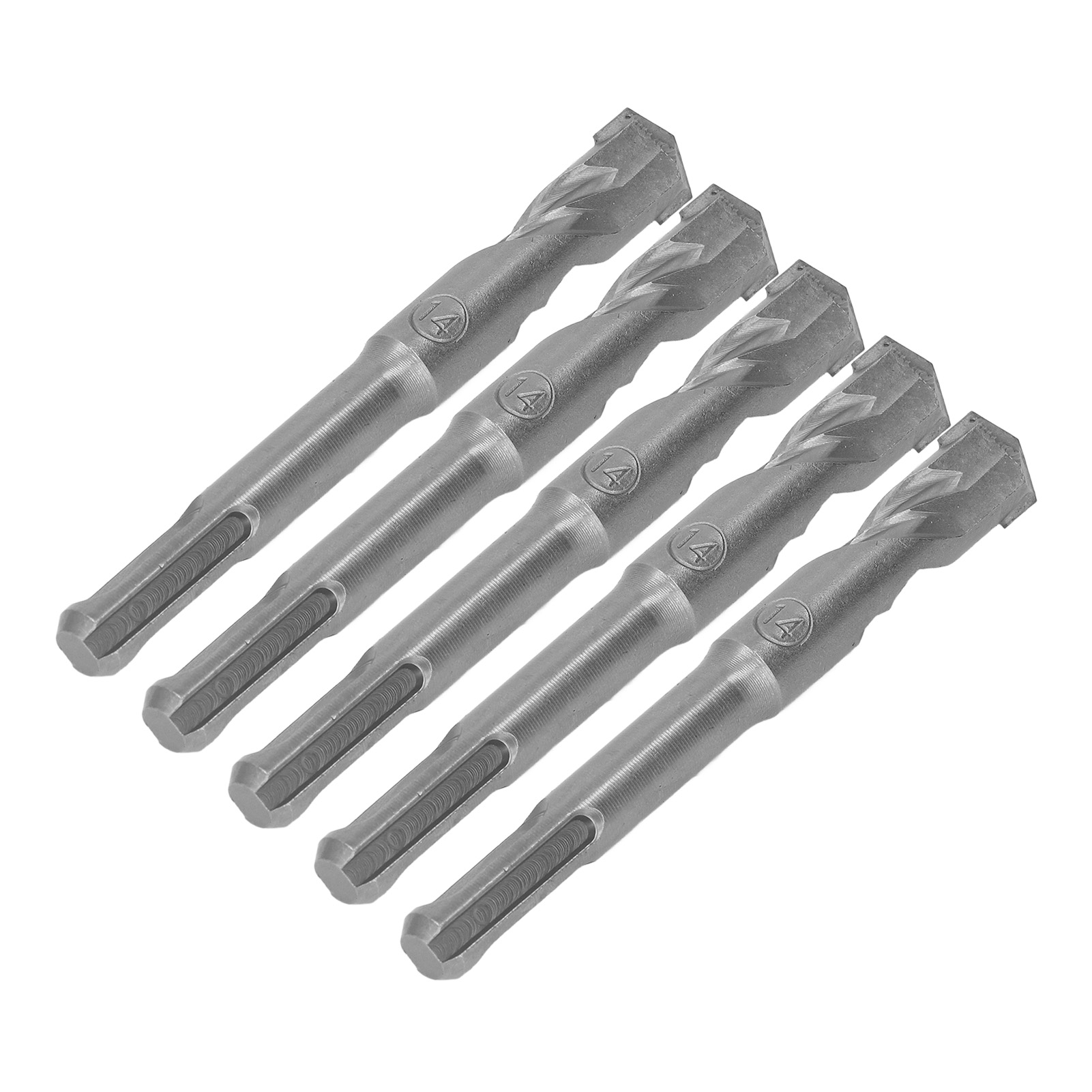 5-teiliges Betonbohrer-set, Hartmetallspitze, 2-schneidiger Spiralbohrer, Schlagbohrer Für Ziegel Und Stein, 14 Mm Durchmesser, 110 Mm Länge, Schlagbohrer