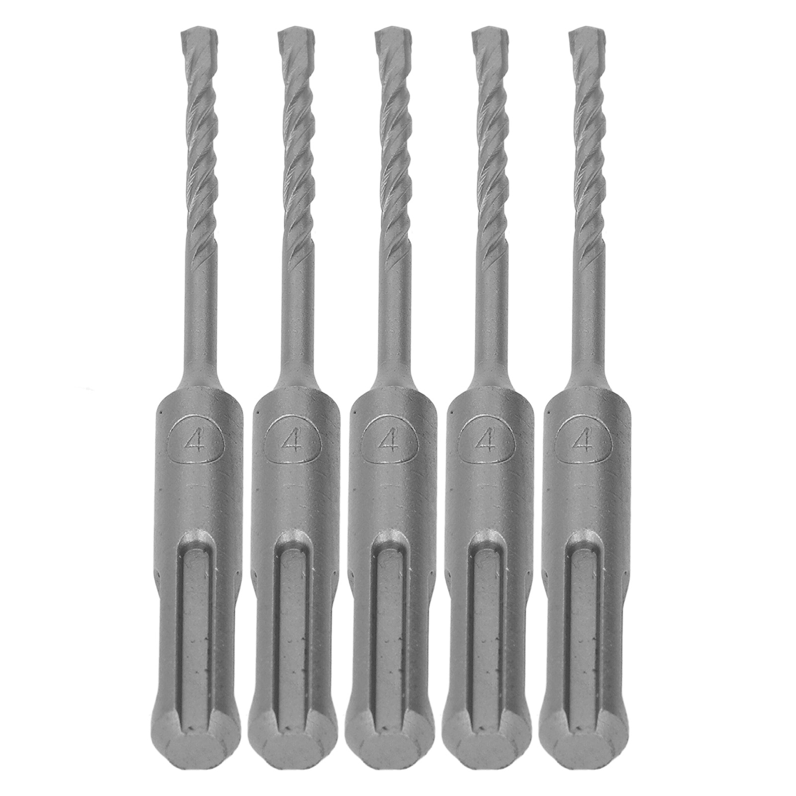 5-teiliges Hartmetall-betonbohrer-set, 110 Mm Spiralbohrer Mit Zwei Schneiden, Schlagbohren Für Ziegel Und Stein, 4 Mm Durchmesser