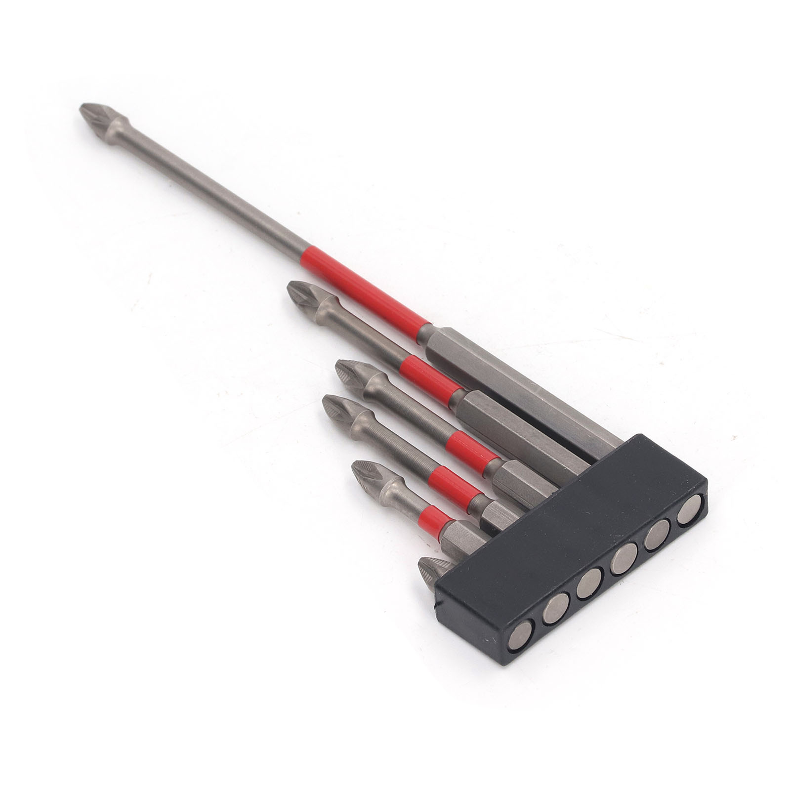 Set Mit 6 Elektrischen Kreuzschlitzschraubendreher-bits, Einschraubbits Aus Legiertem Stahl, Leistungsstark Und Magnetisch Für Bohrmaschinen