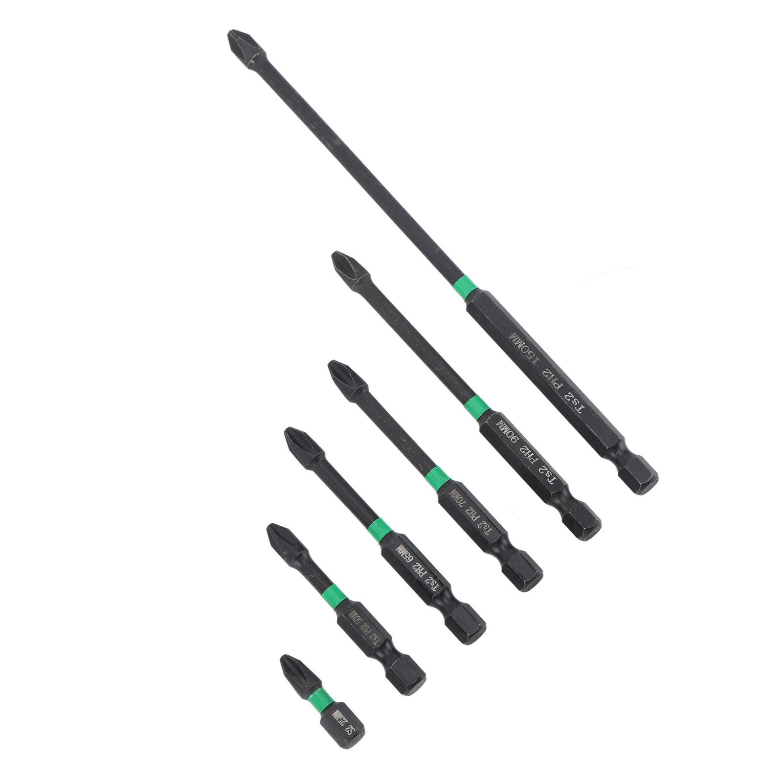 Set Mit 6 Kreuzschlitzschraubendreher-bits Für Elektroschrauber, Aus Industrietauglichem Legiertem Stahl, Magnetische Bits Für Elektroschrauber