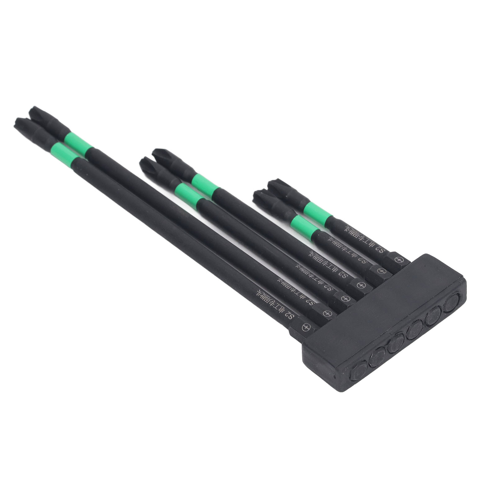 6-teiliges Set Ph2-kreuzschlitzbits Aus S2-legierungsstahl Mit Magnetischem Sechskantschaft Für Schraubendreher, Wartungsarbeiten Und Heimwerkerprojekte.