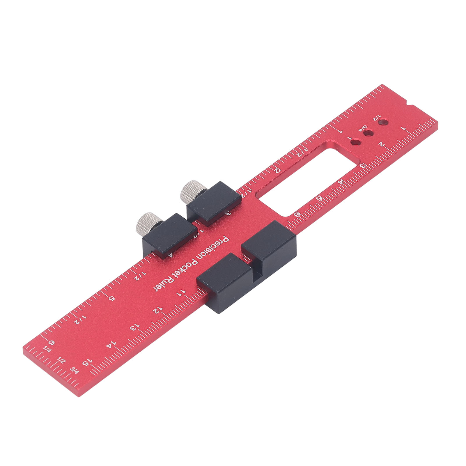 160 Mm Langer Holzbearbeitungslineal Aus Aluminiumlegierung, Präzisionsmarkierwerkzeug Mit Schiebeanschlag