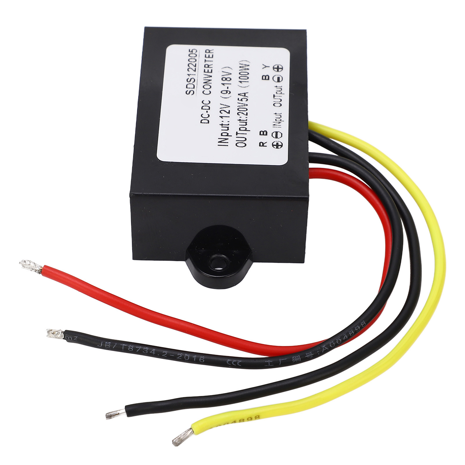 Dc 12v Auf 20v 5a Aufwärtswandler, Hocheffizienter Wandler Mit Kunststoffgehäuse, Robuster Spannungsregler Für Die Stromversorgung, Eingebauter Schutz, 100w.