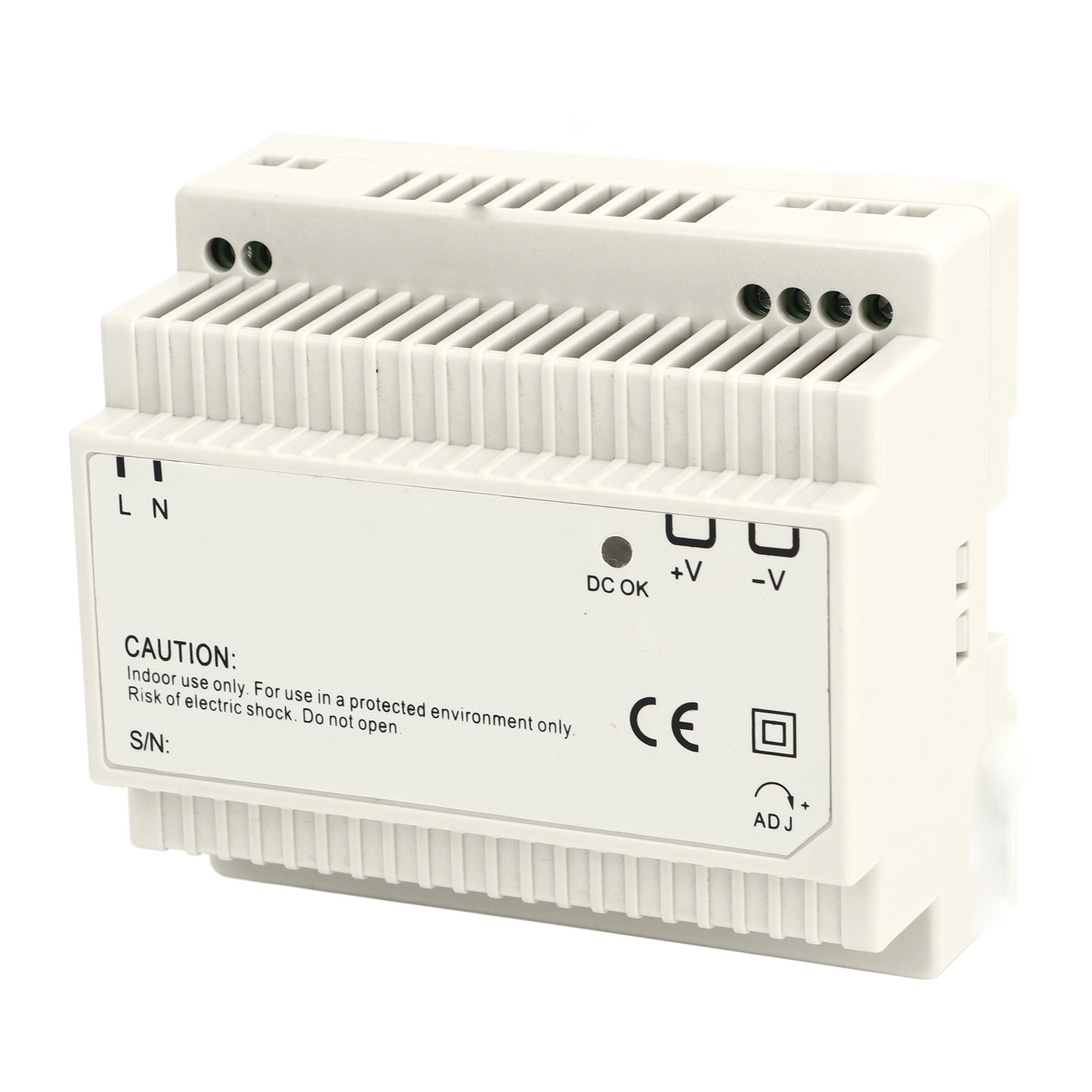Industrienetzteil 100w Auf Din-schiene, 12v Ac-dc-wandler, 100-240vac Schaltspannung, Stufenform, Kompaktes Gehäuse, Professioneller Einsatz.