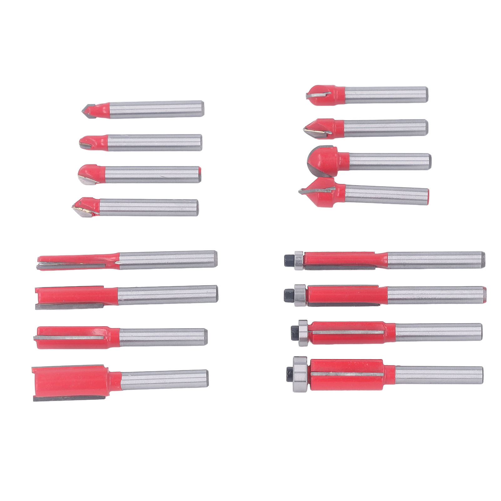 Set Mit 16 Fräsern Für Holz, Holzbearbeitungswerkzeuge Für Heimwerker, Zubehör Für Elektrische Oberfräsen, Gravur- Und Schneideset, Bündiges Fräsen.