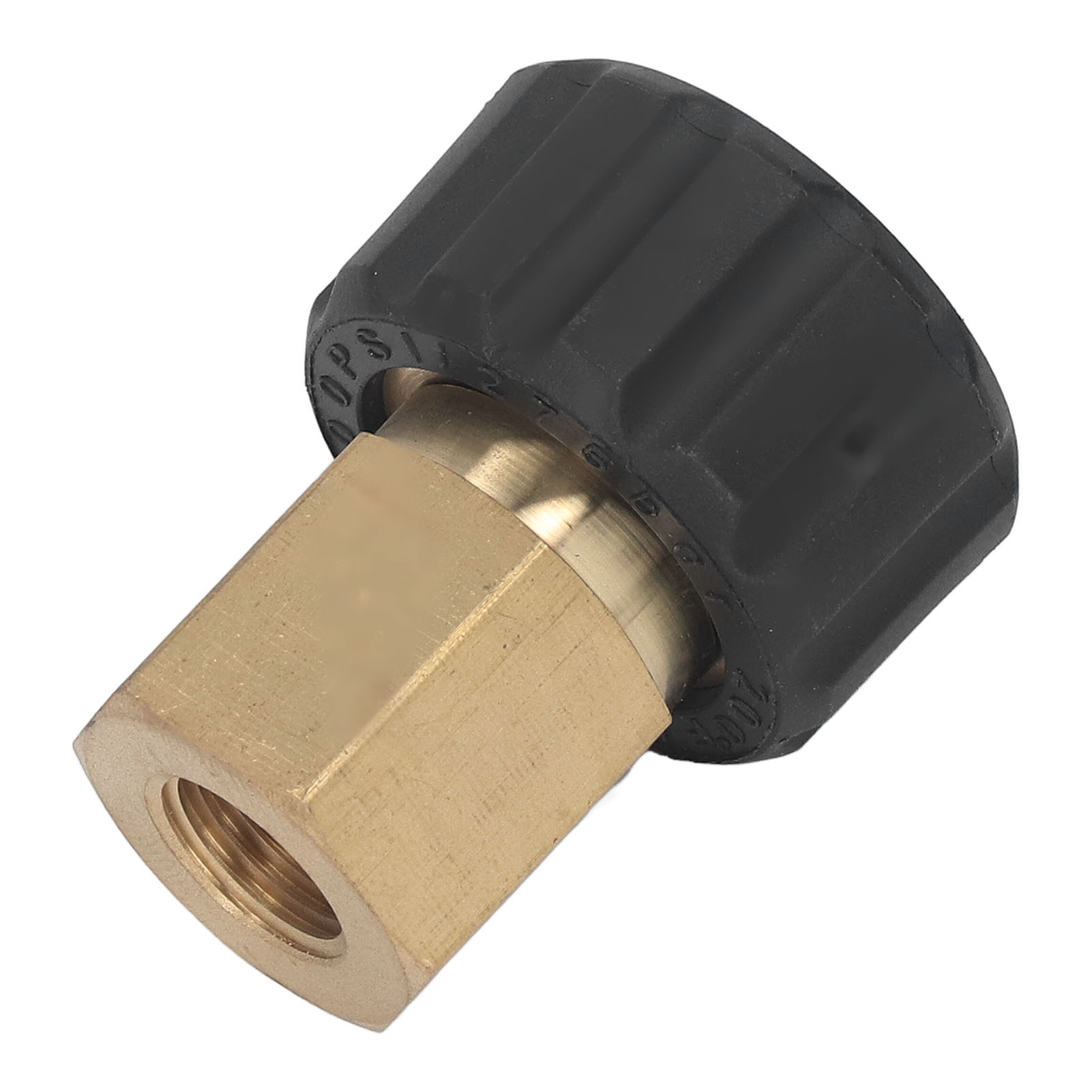 Hochdruckreiniger-adapter Aus Messing Und Gummi, Korrosionsbeständig, G1/4 Zoll Auf M22 X 1,5 Mm Gewinde, Schlauchanschluss (innengewinde), 15 Mm Außendurchmesser.