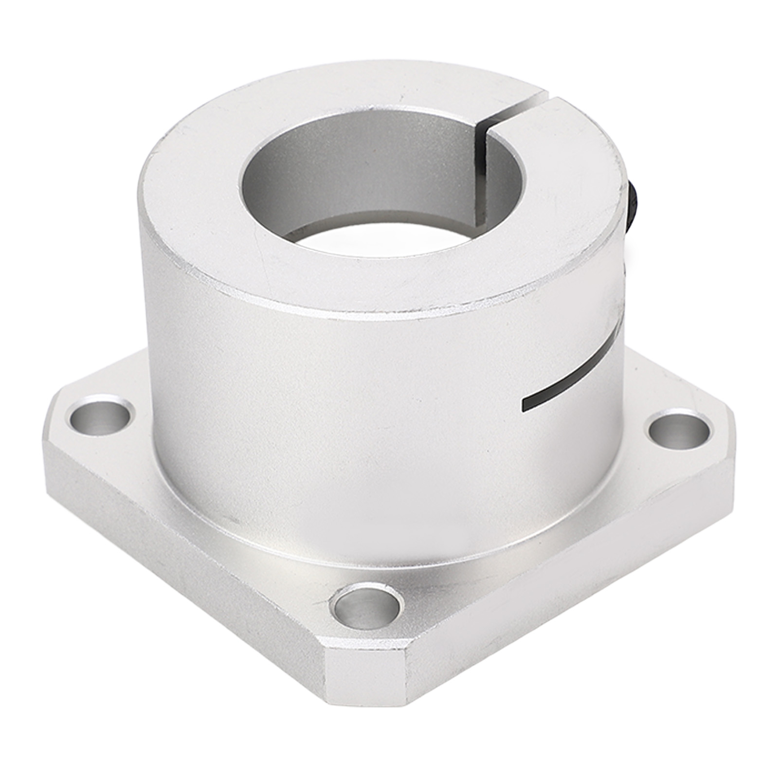 Lineargleitlager Mit Kompaktem Vierkantflansch D40, Wellenlagerung Mit Gleitblock, Plattenmontage, Robustes Mechanisches Bauteil.