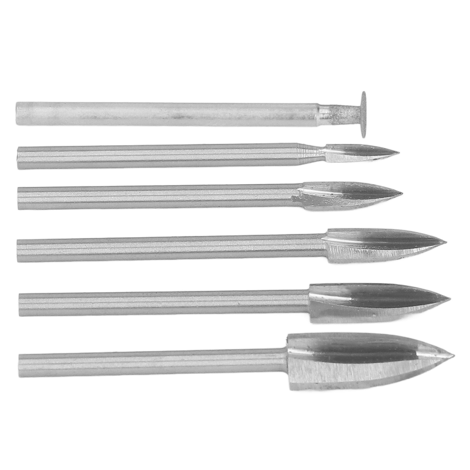 Hss-gravierfräser Mit 3 Schneiden, 3,0 Mm Schaft, 5 Stück Mit Spannfutter, Holzschnitzwerkzeug, Hartmetall-fräser, Für Hart- Und Weichholz.