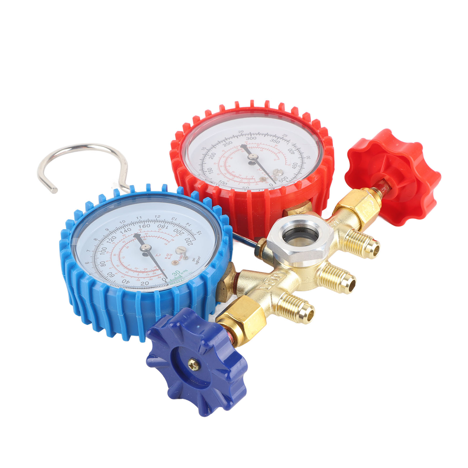 Manometer-set Für Klimaanlagen (r134a, R12, R22, R502), Kältemittel-set Aus Korrosionsbeständigem Messing, Verteiler Mit Schläuchen