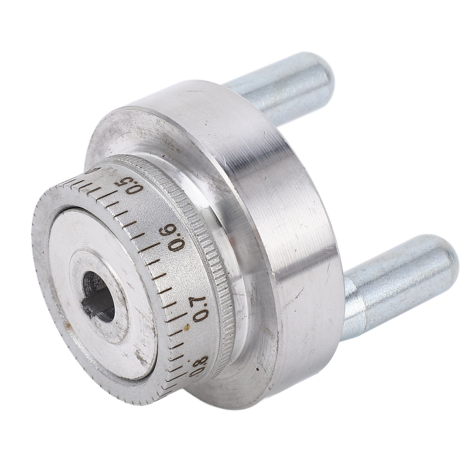 Miniatur-drehmaschinen-schwungrad Mit Kurbel Aus Aluminiumlegierung, 50 Mm (2 Zoll), Skala 0–1 Mm, Präzisionskreis