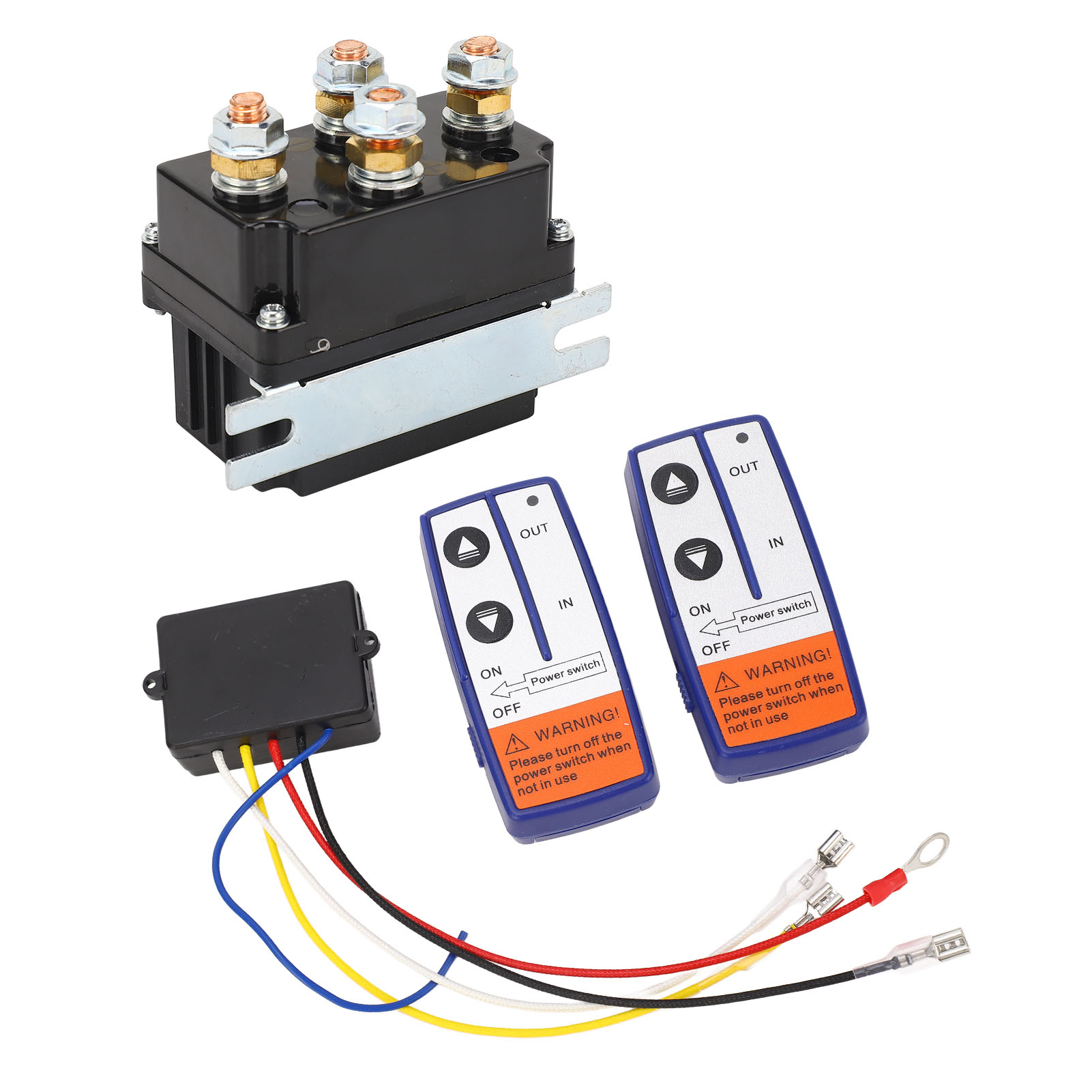 12v 250a Magnetspulen-relais-seilwindenschütz Mit 2-teiligem Funkfernbedienungsset Für Lkw, Atv, Utv