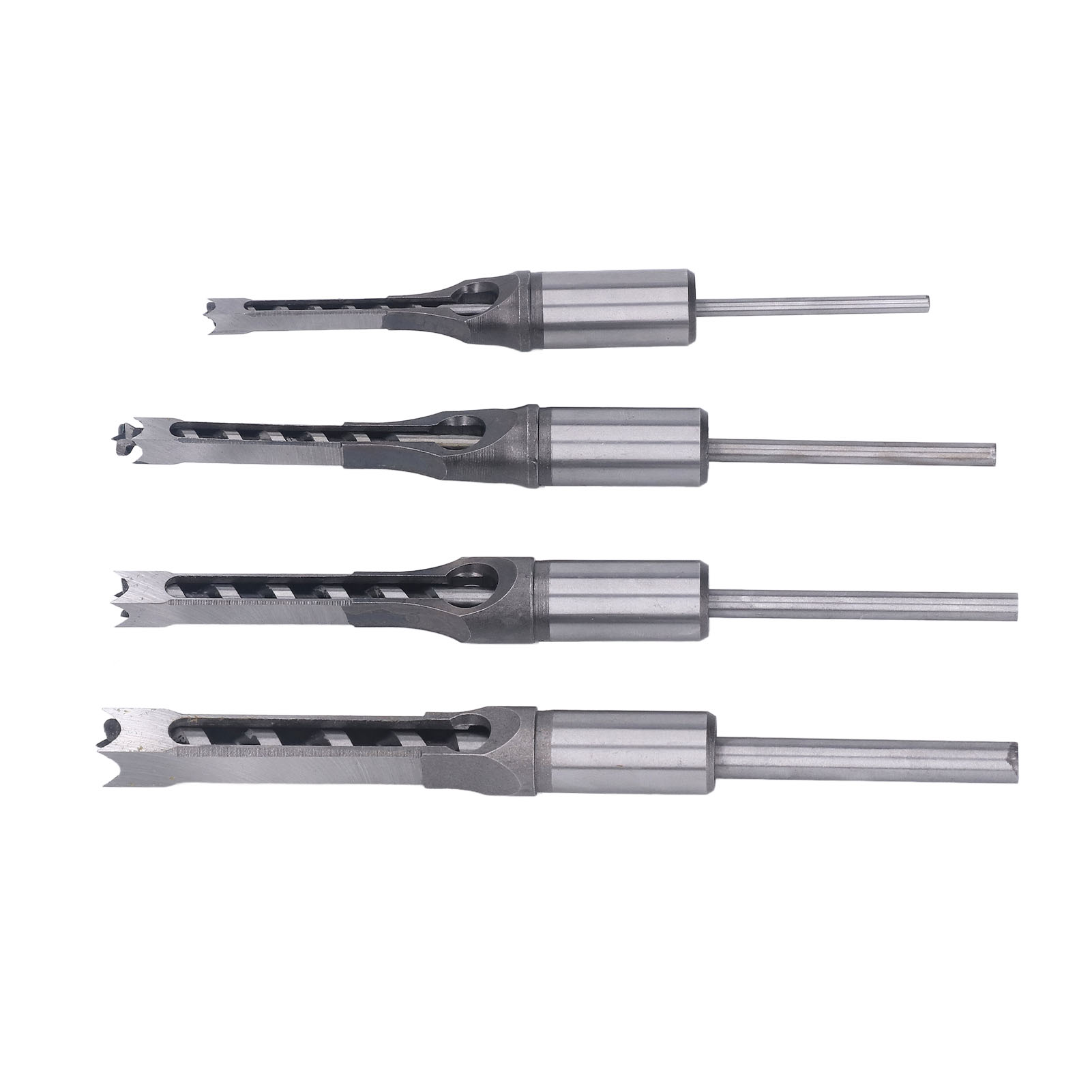 Set Aus 4 Verschleißfesten Hss-holzbohrern, Durchmesser 6,35/7,94/9,53/12,7 Mm, Mit Lampenschneider, Für Präzises Bohren.