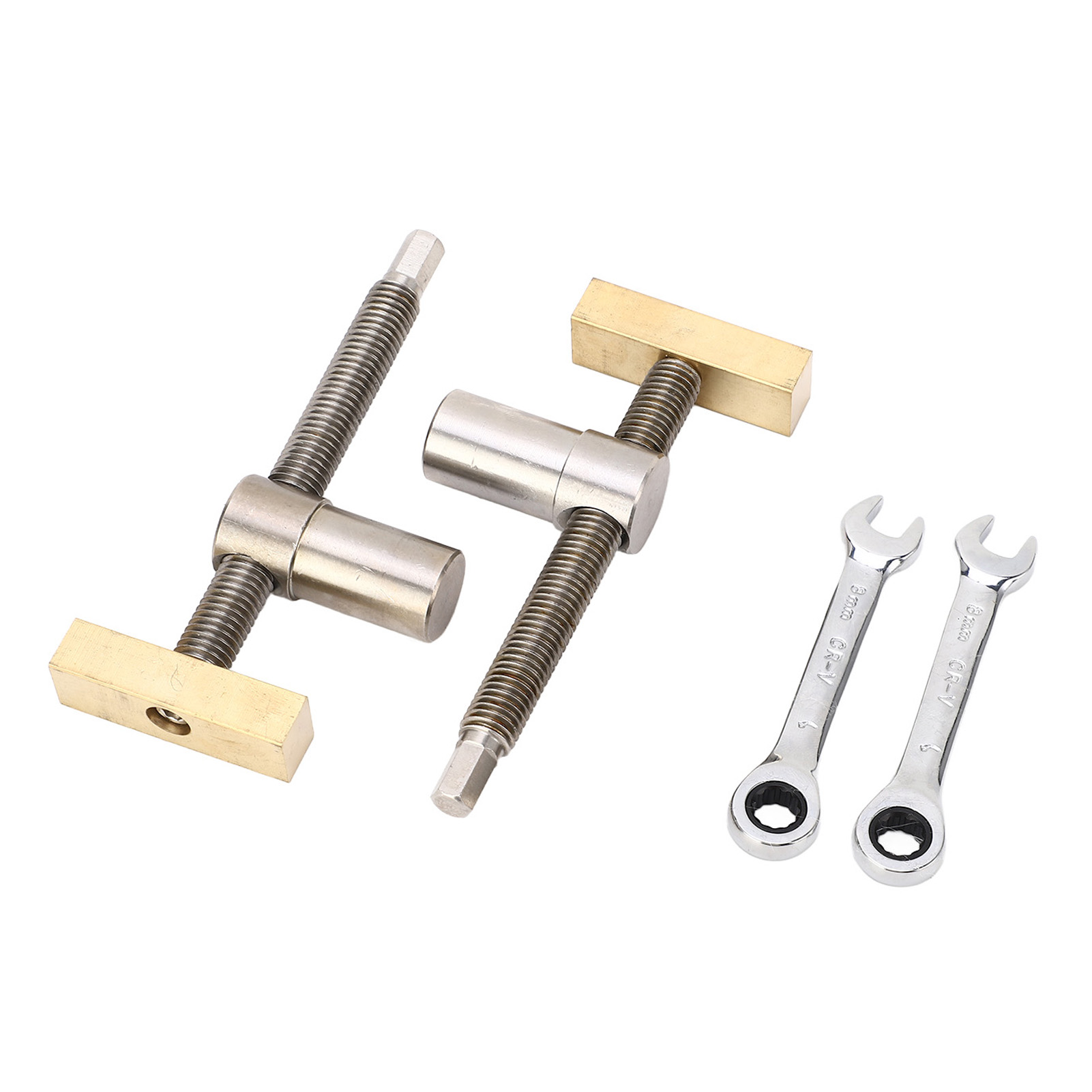 Schnellspann-werkbankschraubstock, Edelstahl- Und Messingblock, Tischklemme, Holzbearbeitungsklemme, Stahlfarbe, 19 Mm/7,5 Zoll