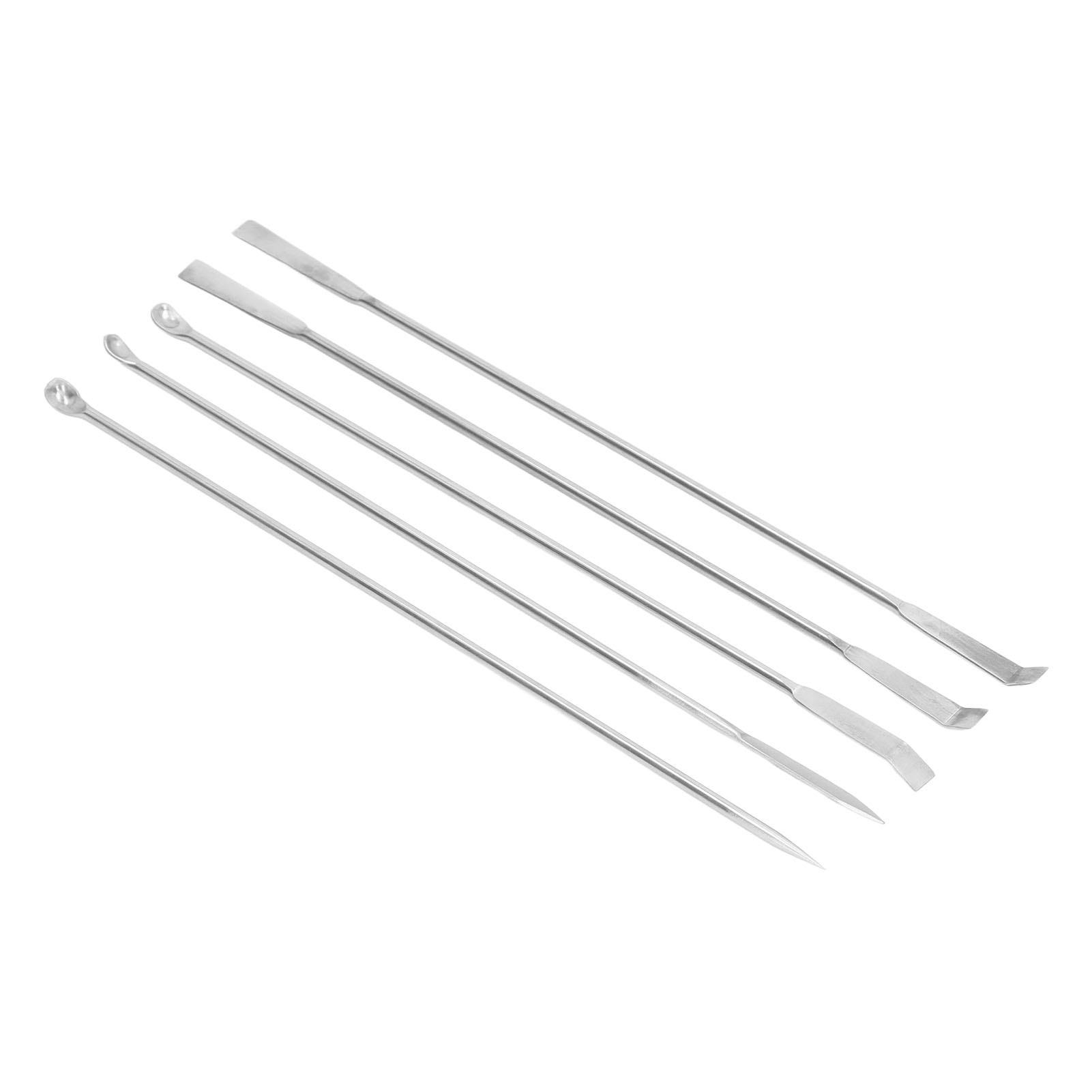 Set Mit 5 Edelstahl-laborlöffeln, Doppelseitig, Rostfrei, Mini-messlöffel Für Wissenschaftliche Experimente