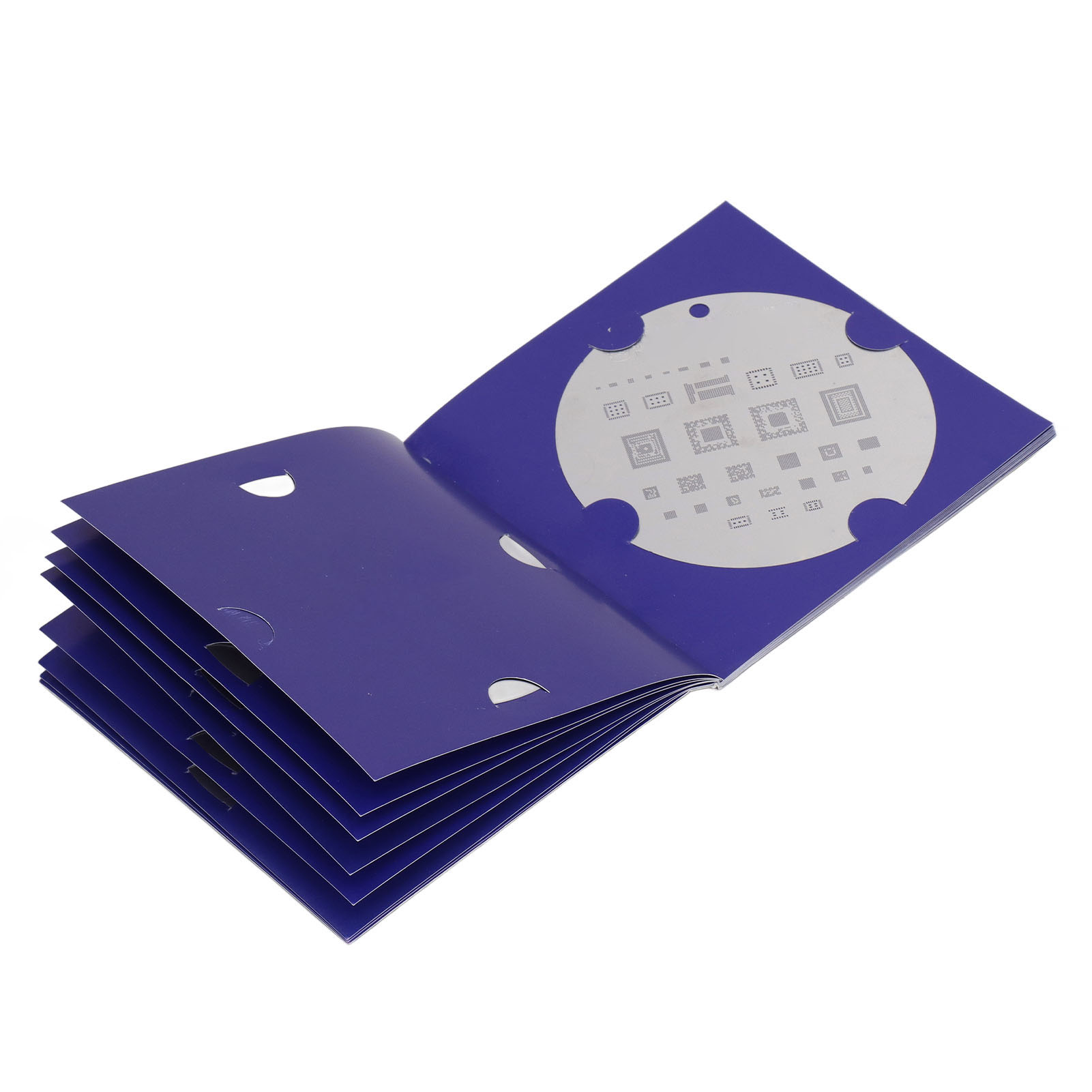 Set Aus 12 Bga-reballing-vorrichtungen Aus Stahl, Abgerundete Rechteckige Löcher, Für Samsung-cpus, Bewegliche Zinnplatzierung.