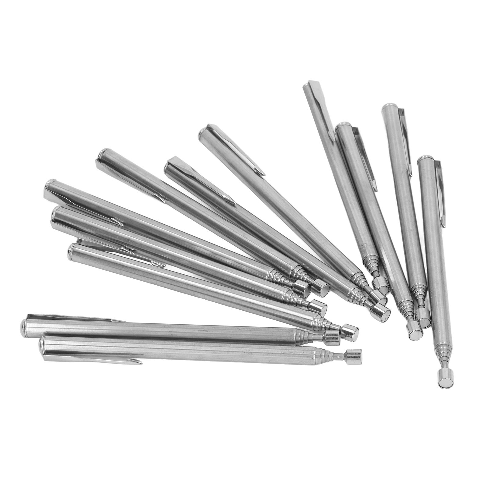 Set Aus 12 Magnetischen Stahlstäben (je 2 Pfund) Mit Taschenclip, Teleskop-bergungsstange Und Magnetischem Bergungswerkzeug