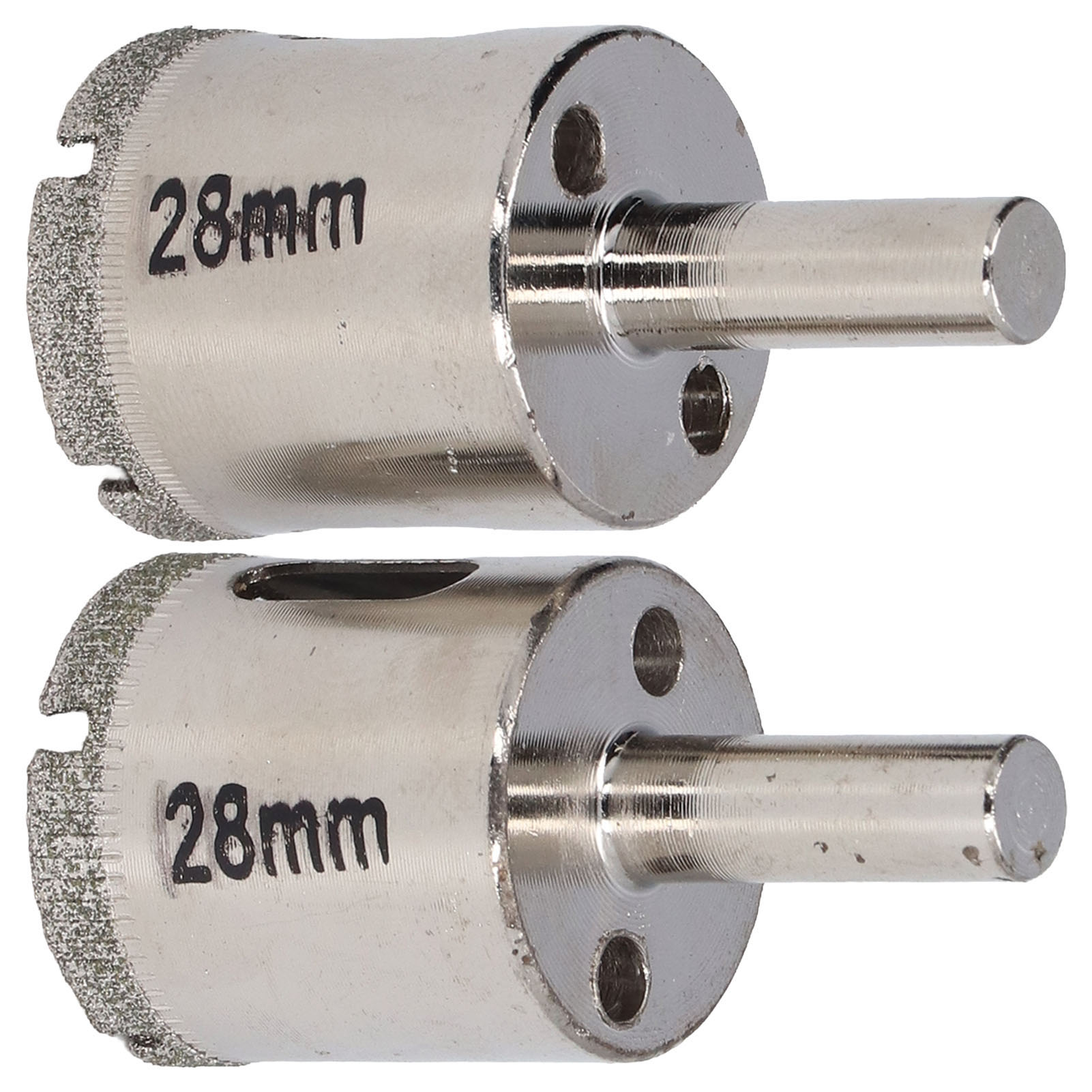 2 X 28 Mm Glaslochsägen, Edelstahl-diamantbohrung Für Marmor, Granit, Keramik, Fliesen