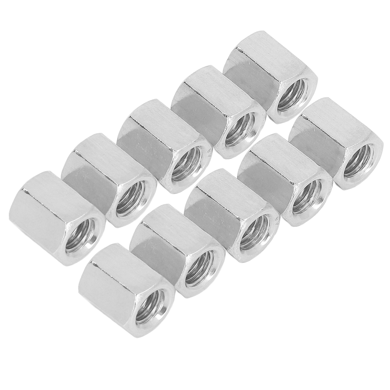 M8x1,25 X14 Mm Edelstahl 304 Verschraubungsmuttern, 20er-packung, Gewindeverbinder Für Stangen, Hochleistungs-montagebuchse Aus Stahl