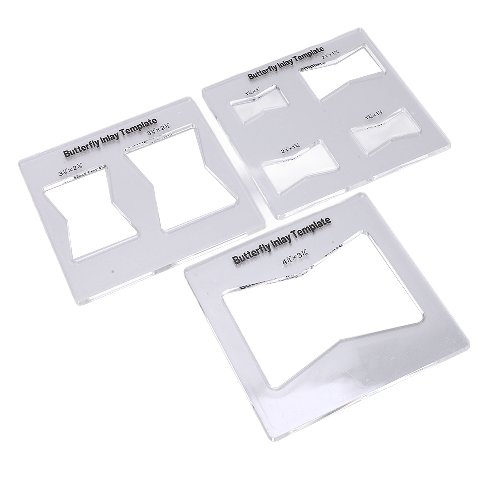 Set Mit 3 Schmetterlingsfrässchablonen Für Intarsien, Holzbearbeitungszubehör, Dekorative Metallschablonen