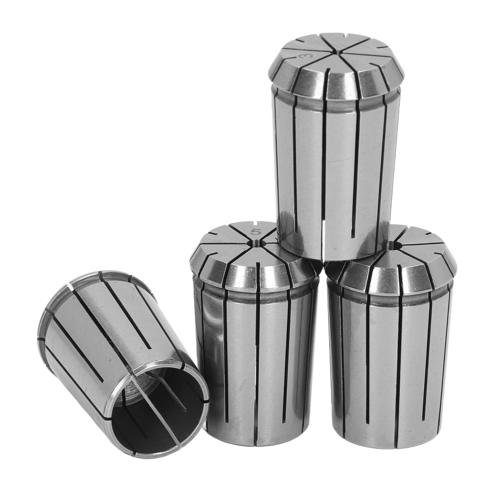Oz25 Spannfutter Aus Federstahl, Hohe Präzision, Satz Mit 4 Spannzangen Ø3 Ø4 Ø5 Ø6 Mit Schlüssel, Für Drehmaschinen.