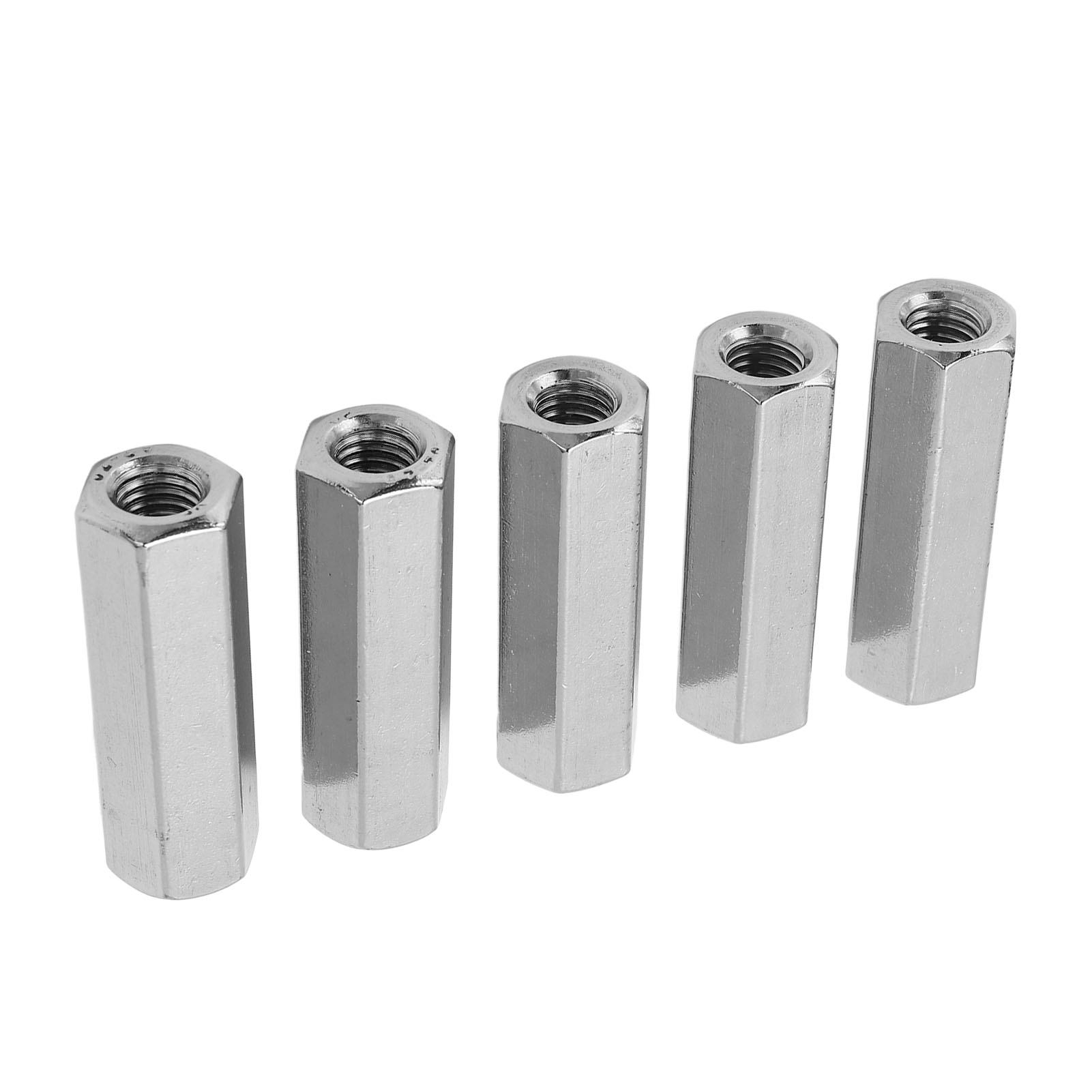 Sechskant-verbindungsmuttern M10x1,5 L55mm, 5er-pack, Edelstahl 304, Rost- Und Korrosionsbeständig, Für Schrauben Und Bolzen