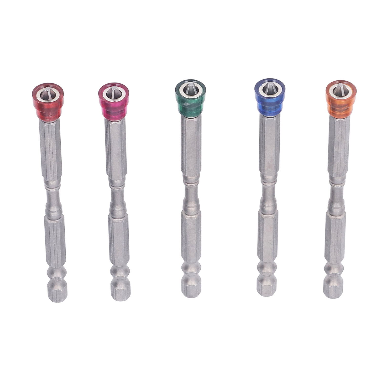 Set Mit 5 Magnetischen 1/4-zoll-schraubendreherbits, Sechskantschaft, Legierter Stahl, Für Elektrische Schraubendreher, Bohrzubehör