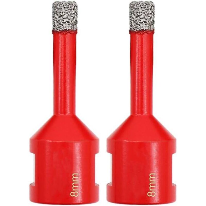 8-mm-diamantbohrer, Set Mit 2 M14-gewindebohrern, Zum Trockenbohren Von Keramik, Steingut, Feinsteinzeug, Granit Und Marmor.