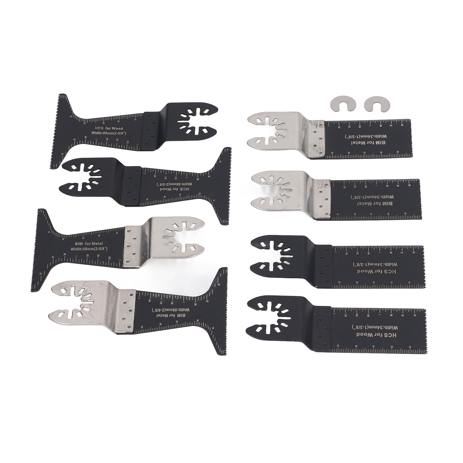 10-teiliges Oszillierendes Sägeblatt, Universelles Schnellwechselzubehör Zum Schneiden Von Holz, Metall Und Kunststoff - 34 Mm & 68 Mm, Multifunktions-werkzeugset.
