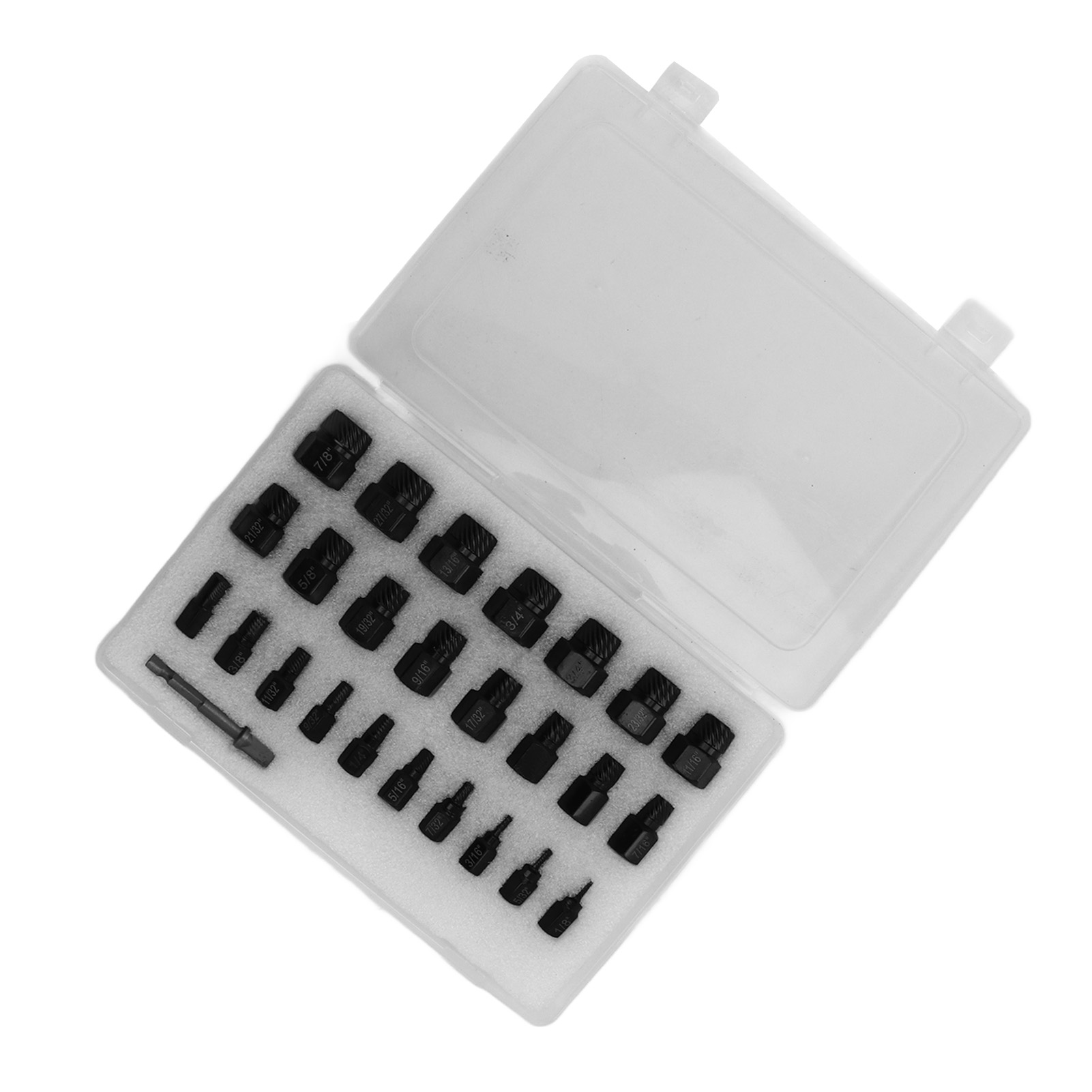 Set Mit 25 Abgebrochenen Schraubenausdrehern, Chrom-molybdän-stahl, 3/8"-vierkantantrieb, Sechskantkopf, Professioneller Schraubendreher Zum Entfernen Beschädigter Schrauben.