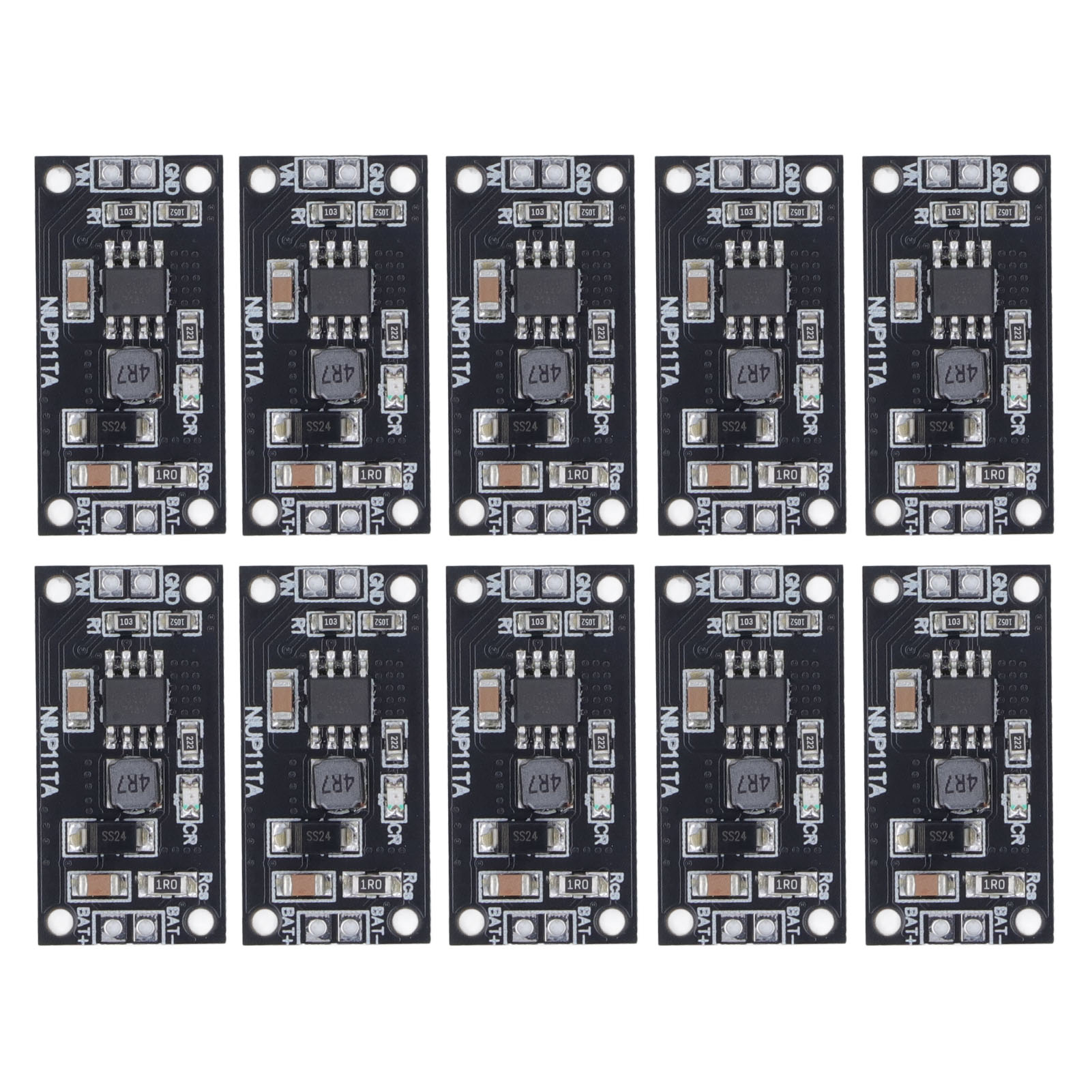 2s Nimh/nicd-akkuladegerät (10 Stück), Pcb-lademodul Für Wiederaufladbare Akkus, Ladeplatine Mit Schutzschaltung, 10er-packung