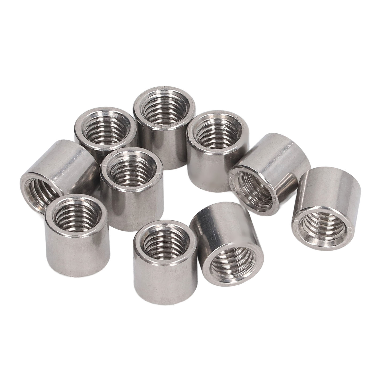 Runde Verbindungsmuttern M10x1,5 L13mm X14, Gewindehülse Aus Edelstahl 304, Gewindestange, 10er-packung, Stahlverbinder