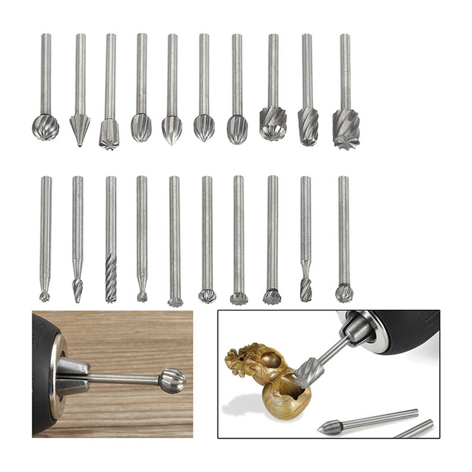 Set Mit 20 Rotationsfräsern Aus Hss Zum Entgraten, Gravieren Und Schärfen – Präzisionsschleifwerkzeug-set